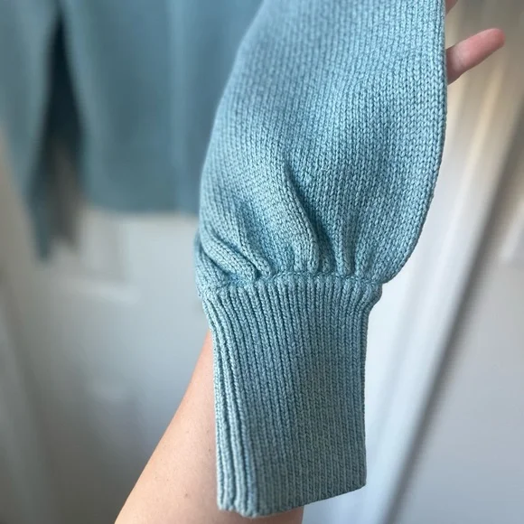 Ann Taylor Light Blue Crew Neck Sweater - Picture 3 of 4